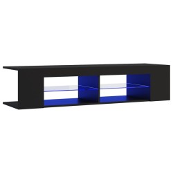 Meuble TV avec lumières LED noir 135x39x30 cm 618458618458