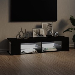 Meuble TV avec lumières LED noir 135x39x30 cm 618458618458