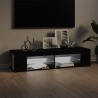 Meuble TV avec lumières LED noir 135x39x30 cm 618458618458