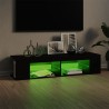 Meuble TV avec lumières LED noir 135x39x30 cm 618458618458