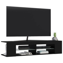 Meuble TV avec lumières LED noir 135x39x30 cm 618458618458