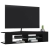 Meuble TV avec lumières LED noir 135x39x30 cm 618458618458