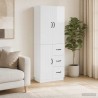 Ensemble de Meubles 2 pcs Blanc brillant Bois d'ingénierie 618460618460