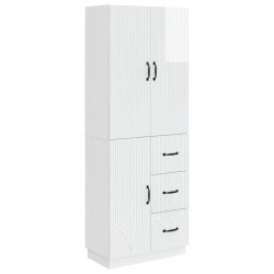 Ensemble de Meubles 2 pcs Blanc brillant Bois d'ingénierie 618460618460