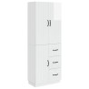 Ensemble de Meubles 2 pcs Blanc brillant Bois d'ingénierie 618460618460