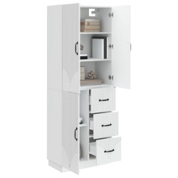 Ensemble de Meubles 2 pcs Blanc brillant Bois d'ingénierie 618460618460