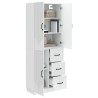 Ensemble de Meubles 2 pcs Blanc brillant Bois d'ingénierie 618460618460