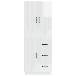 Ensemble de Meubles 2 pcs Blanc brillant Bois d'ingénierie 618460618460