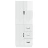 Ensemble de Meubles 2 pcs Blanc brillant Bois d'ingénierie 618460618460