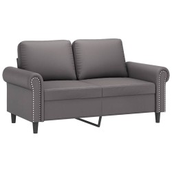 Canapé à 2 places Gris 120 cm Similicuir 618462618462