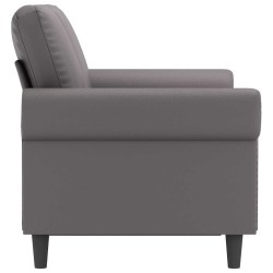 Canapé à 2 places Gris 120 cm Similicuir 618462618462