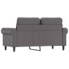 Canapé à 2 places Gris 120 cm Similicuir 618462618462