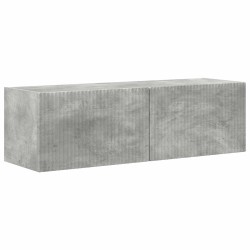 Ensemble de meuble TV mural 4 pcs Gris béton Bois d'ingénierie 618463618463