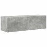 Ensemble de meuble TV mural 4 pcs Gris béton Bois d'ingénierie 618463618463