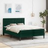 Cadre de lit avec matelas Vert foncé 120 x 200 cm Velours 618465618465