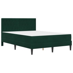 Cadre de lit avec matelas Vert foncé 120 x 200 cm Velours 618465618465