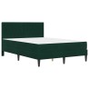 Cadre de lit avec matelas Vert foncé 120 x 200 cm Velours 618465618465