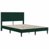 Cadre de lit avec matelas Vert foncé 120 x 200 cm Velours 618465618465