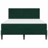 Cadre de lit avec matelas Vert foncé 120 x 200 cm Velours 618465618465