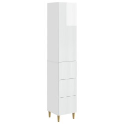Ensemble de Meubles 2 pcs Blanc brillant 33 x 34,5 x 90 cm 618471618471