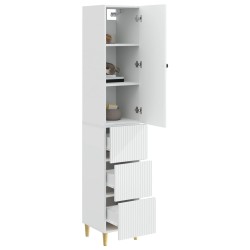 Ensemble de Meubles 2 pcs Blanc brillant 33 x 34,5 x 90 cm 618471618471