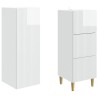Ensemble de Meubles 2 pcs Blanc brillant 33 x 34,5 x 90 cm 618471618471