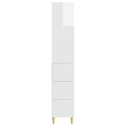 Ensemble de Meubles 2 pcs Blanc brillant 33 x 34,5 x 90 cm 618471618471