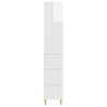 Ensemble de Meubles 2 pcs Blanc brillant 33 x 34,5 x 90 cm 618471618471