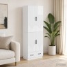 Ensemble de Meubles 2 pcs Blanc brillant Bois d'ingénierie 618472618472
