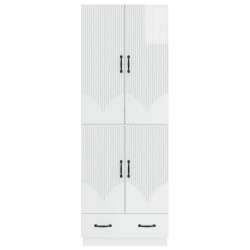 Ensemble de Meubles 2 pcs Blanc brillant Bois d'ingénierie 618472618472