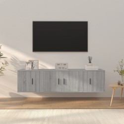 Ensemble de meubles TV 3 pcs Sonoma gris Bois d'ingénierie 618474618474