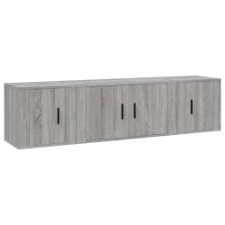 Ensemble de meubles TV 3 pcs Sonoma gris Bois d'ingénierie 618474618474
