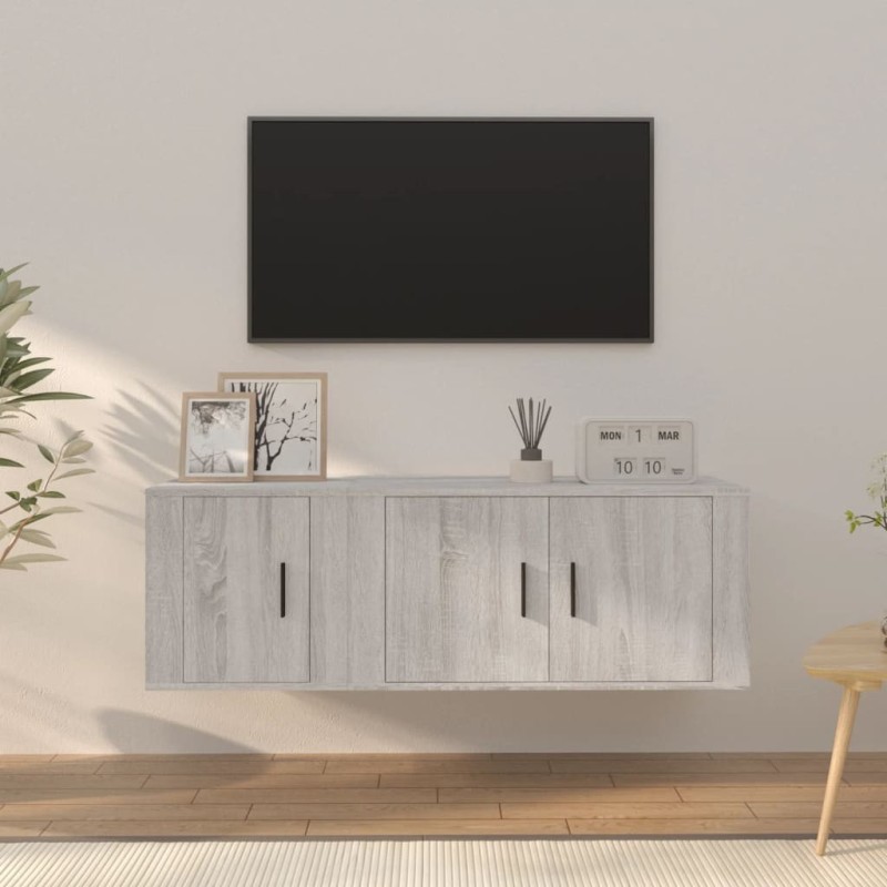Ensemble de meubles TV 2 pcs Sonoma gris Bois d'ingénierie 618475618475