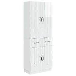 Ensemble de Meubles 2 pcs Blanc brillant Bois d'ingénierie 618477618477