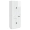 Ensemble de Meubles 2 pcs Blanc brillant Bois d'ingénierie 618477618477