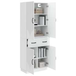 Ensemble de Meubles 2 pcs Blanc brillant Bois d'ingénierie 618477618477