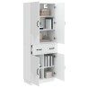 Ensemble de Meubles 2 pcs Blanc brillant Bois d'ingénierie 618477618477