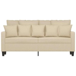Canapé à 2 places Crème 140 cm Tissu 618478618478