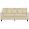 Canapé à 2 places Crème 140 cm Tissu 618478618478
