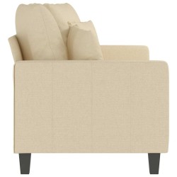 Canapé à 2 places Crème 140 cm Tissu 618478618478