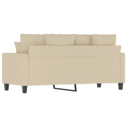 Canapé à 2 places Crème 140 cm Tissu 618478618478