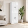 Ensemble de Meubles 2 pcs Blanc brillant Bois d'ingénierie 618482618482