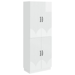 Ensemble de Meubles 2 pcs Blanc brillant Bois d'ingénierie 618482618482