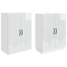 Ensemble de Meubles 2 pcs Blanc brillant Bois d'ingénierie 618482618482