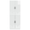 Ensemble de Meubles 2 pcs Blanc brillant Bois d'ingénierie 618482618482