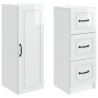 Ensemble de Meubles 2 pcs Blanc brillant 33 x 34,5 x 87 cm 618483618483