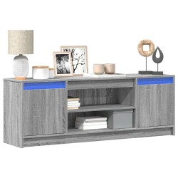 Meuble TV avec LED sonoma gris 139,5x34x50 cm bois d'ingénierie 618486618486