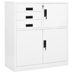 Armoire de bureau Blanc 90x40x102 cm Acier 618487618487