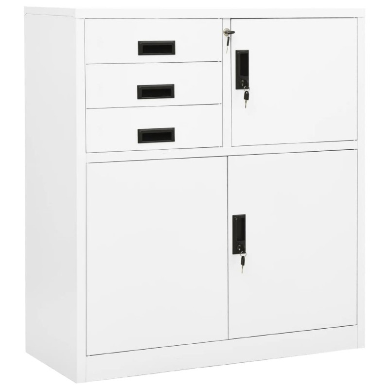 Armoire de bureau Blanc 90x40x102 cm Acier 618487618487