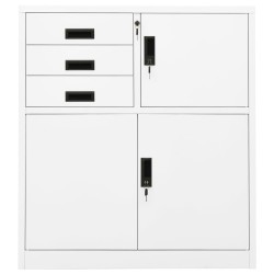 Armoire de bureau Blanc 90x40x102 cm Acier 618487618487